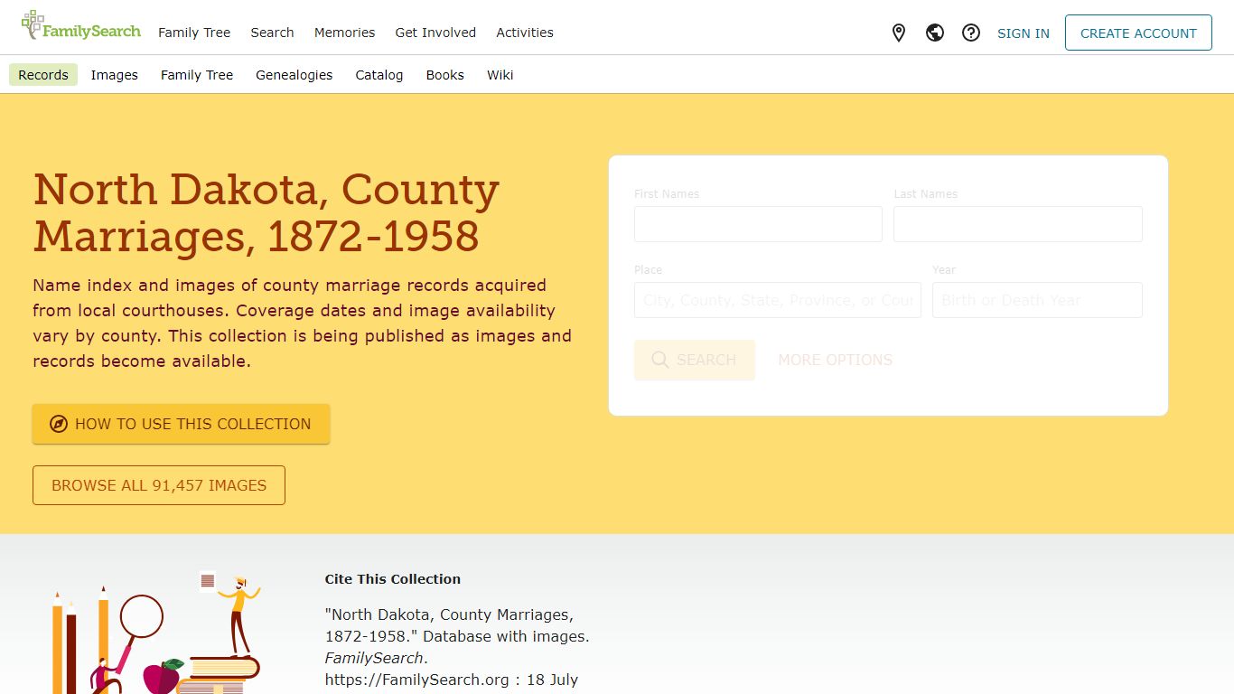 North Dakota, County Marriages, 1872-1958 • FamilySearch